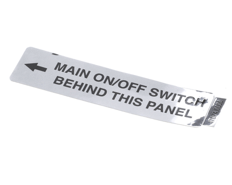 BUNN PARTS Bunn 47074.0000 Decal Main On Off Switch Behind Panel - SKU BU47074.0000