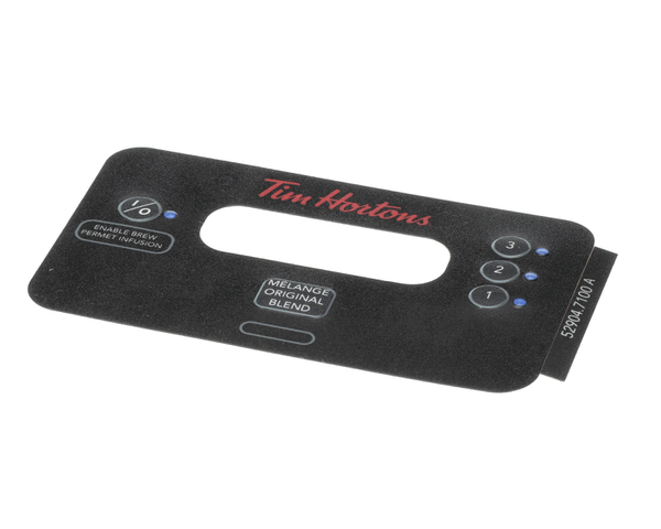 BUNN PARTS Bunn 52904.7100 Overlay 3BATCH-1BREW (Tim Horton) - SKU BU52904.7100