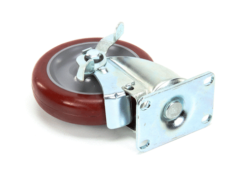 CARTER HOFFMANN PARTS Carter Hoffmann 18301-5222 5 Swivel Red Poly Brake Delrin - SKU CAR18301-5222