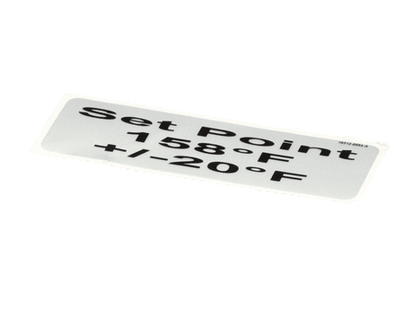 CARTER HOFFMANN PARTS Carter Hoffmann 18312-0554 Decal 158 +/-15 Deg F - SKU CAR18312-0554