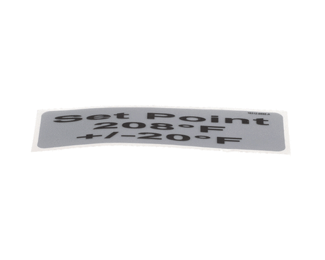 CARTER HOFFMANN PARTS Carter Hoffmann 18312-0555 Decal 208 +/-15 Deg F - SKU CAR18312-0555