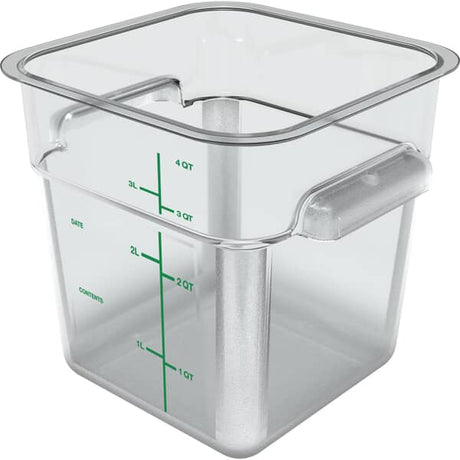 CARLISLE PARTS Carlisle 1195107 Square Container 4 Qt Pc Clear - SKU CARL1195107