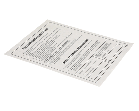 CHAMPION - MOYER DIEBEL PARTS Champion - Moyer Diebel 0507582 Label Cleaning Instructions S - SKU CHA0507582