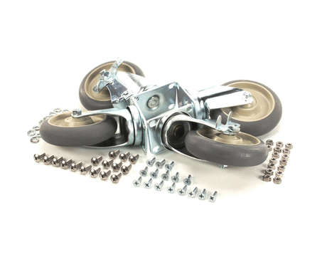 CRES COR PARTS Cres Cor 5518BK Caster Kit- 5IN Dia. Plate Advantage - SKU CRE5518BK
