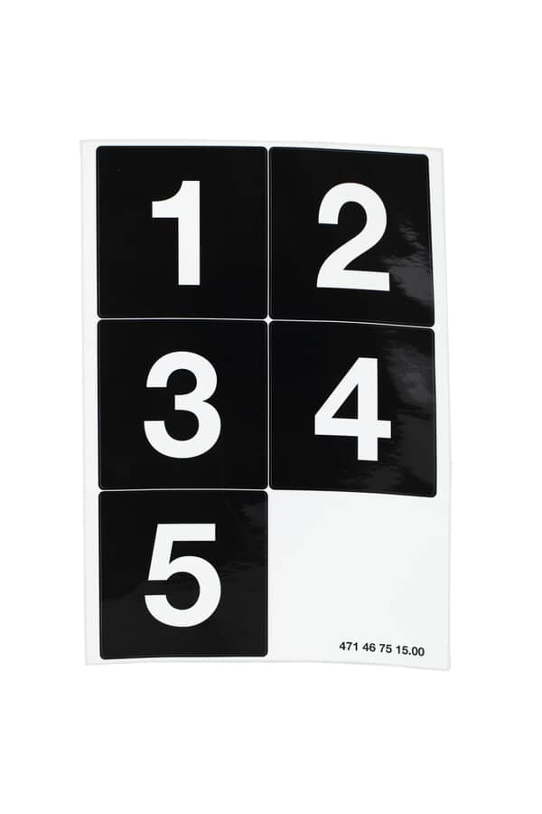 ELECTROLUX PROFESSIONAL PARTS Electrolux Professional 0W7O3N Black Stickers With White Numbers; 6 To 10 - SKU ELX0W7O3N