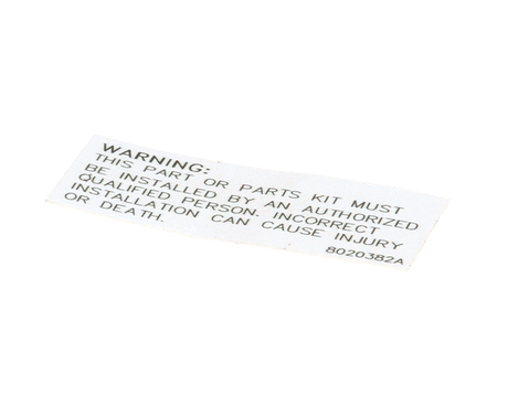 FRYMASTER PARTS Frymaster 8020382 Label Gas Valve Conversion Kit - SKU FM8020382
