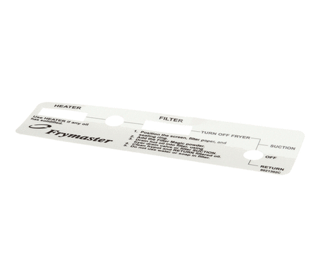 FRYMASTER PARTS Frymaster 8021302 Label Pf Frymster Switch Plate - SKU FM8021302