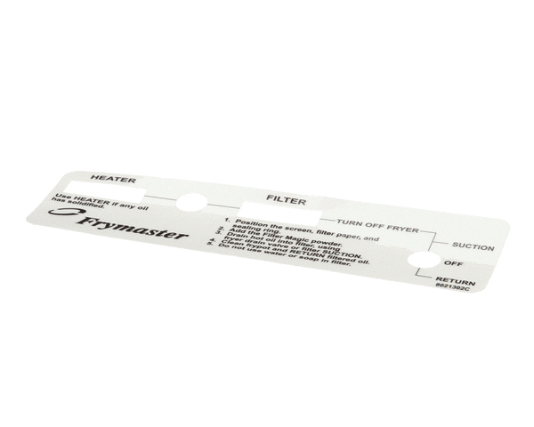 FRYMASTER PARTS Frymaster 8021302 Label Pf Frymster Switch Plate - SKU FM8021302
