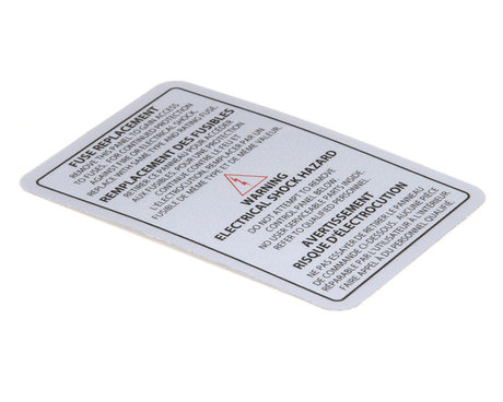 GARLAND PARTS Garland 115269 Overlay Fuse Panel Cover Eng/F - SKU GL115269