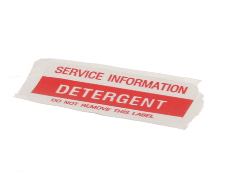 GLASTENDER PARTS Glastender 01000485 Decal .75X1.877 Detergent - SKU GLA01000485