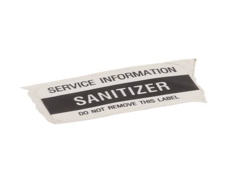 GLASTENDER PARTS Glastender 01000486 Decal .75X1.877 Sanitizer - SKU GLA01000486