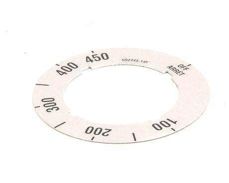GARLAND PARTS Garland G02725-14 Dial Insert (OFF/100F/450F) - SKU GLG02725-14