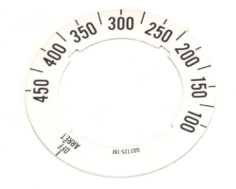 GARLAND PARTS Garland G02725-19 Dial Insert (OFF/450F/100F) - SKU GLG02725-19