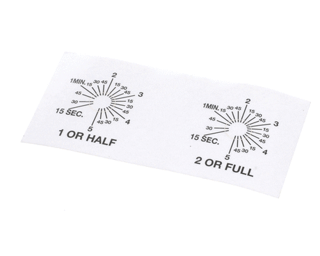 GRINDMASTER CECILWARE PARTS Grindmaster Cecilware A546-111 P-150A Timer Lbldecal - SKU GMA546-111