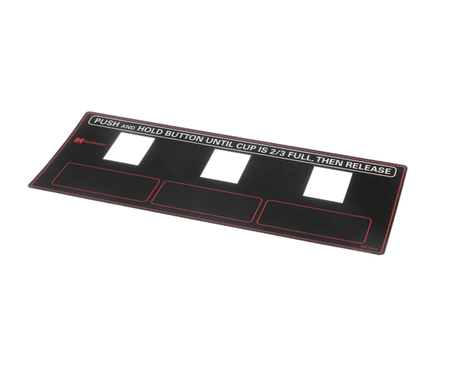 GRINDMASTER CECILWARE PARTS Grindmaster Cecilware NA76AL Label Switch Panel- 3KGB - SKU GMNA76AL