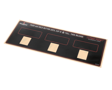 GRINDMASTER CECILWARE PARTS Grindmaster Cecilware NC75AL Label Switch Panel GB3M/M10/3P - SKU GMNC75AL