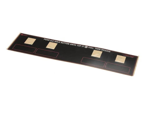 GRINDMASTER CECILWARE PARTS Grindmaster Cecilware NG87AL Label Switch Panel - 4K-GB - SKU GMNG87AL