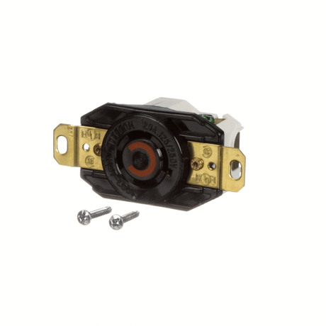 HUBBELL LIGHTING PARTS Hubbell Lighting 2410 3P 4W 20A Blk Nylon Receptacle - SKU HBL2410