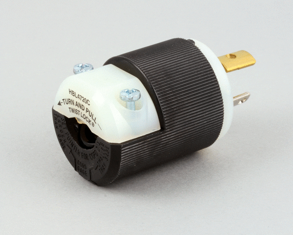 HUBBELL LIGHTING PARTS Hubbell Lighting 4720C Inline 15A 120V Plug - SKU HBL4720C