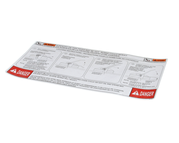 HENNY PENNY PARTS Henny Penny 35792 Label-Lid Instruction Eng/Fre - SKU HEN35792