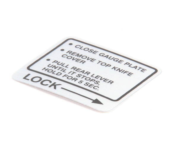 HOBART PARTS Hobart 00-437239 Label Instruction - SKU HOB00-437239