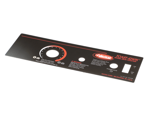 HATCO PARTS Hatco 07.01.289.00 Control Plate Tq Bagel No Heat - SKU HT07.01.289.00