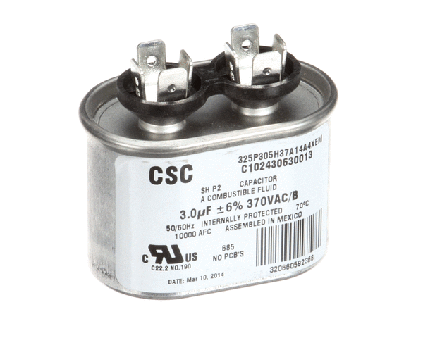 MANITOWOC ICE PARTS Manitowoc Ice 8504583 Run Capacitor 3MFD 370V 60HZ - SKU MAN8504583