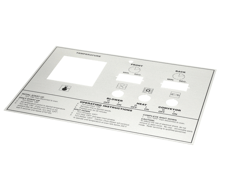 MIDDLEBY PARTS Middleby 39464 Label Control Face PS570/555 - SKU MD39464