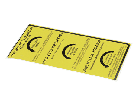 NORLAKE PARTS Norlake 146868 Safety Sticker - SKU NOR146868