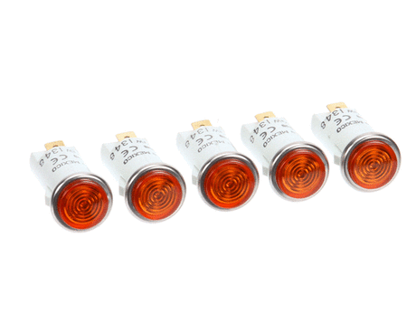 PRINCE CASTLE PARTS Prince Castle 71-135-1S Light Pilot Amber 120V (5PK) - SKU PC71-135-1S