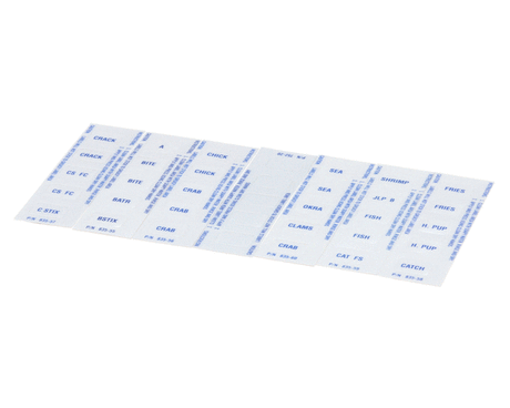 PRINCE CASTLE PARTS Prince Castle 835-55S Kit Label Menu (Capt Ds) - SKU PC835-55S