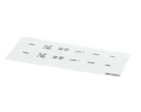 PITCO PARTS Pitco A6079001 Label Decal Overelay Cmptr B.k. - SKU PTA6079001