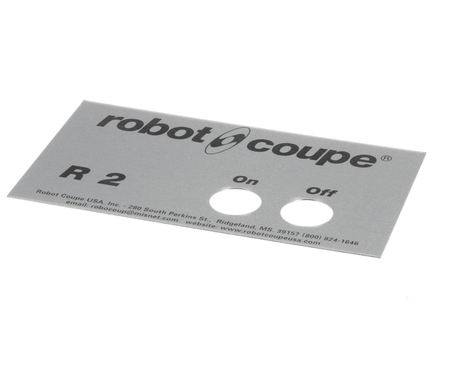 ROBOT COUPE 400538 FRONT DATA PLATE