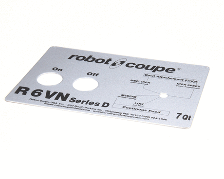 ROBOT COUPE PARTS Robot Coupe 407235 Front Plate R6VN Series D - SKU ROB407235