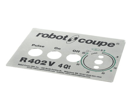 ROBOT COUPE 408006 DATA PLATE R402V