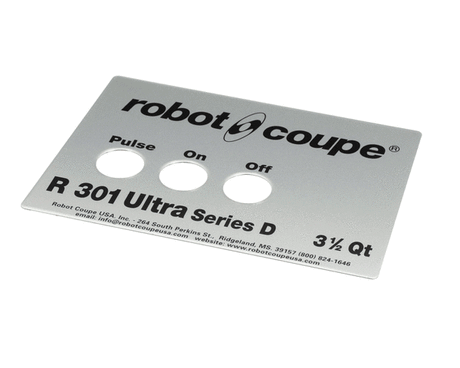ROBOT COUPE PARTS Robot Coupe 408017S Front Plate R301U Series D - SKU ROB408017S