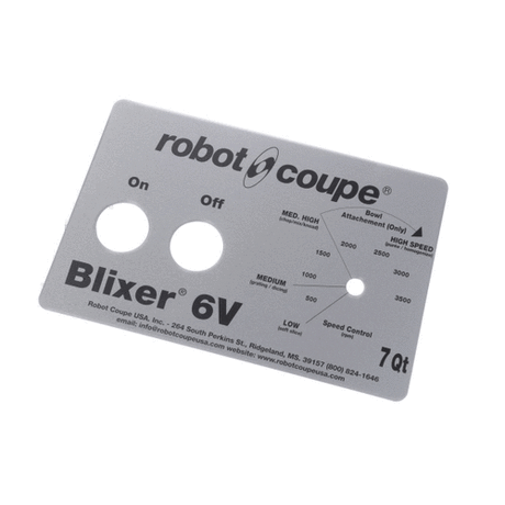 ROBOT COUPE PARTS Robot Coupe 408087 Front Plate Blixer 6VV - SKU ROB408087