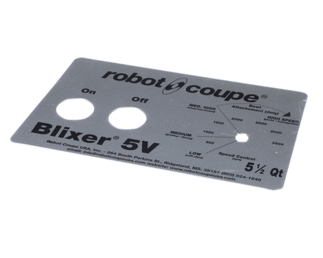 ROBOT COUPE PARTS Robot Coupe 408089 Front Plate Blixer 5VV - SKU ROB408089