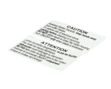 ROBOT COUPE PARTS Robot Coupe 89636 Adhesive Secured Label - SKU ROB89636