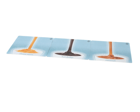 SERVER PRODUCTS PRODUCTS PARTS Server Products Products 86749 3 Decals- Caramel Cheese Fudge - SKU SER86749