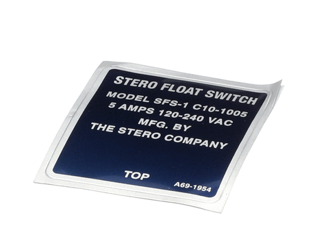STERO DISHWASHER PARTS Stero Dishwasher A69-1954 Dcl Stero Float Switch - SKU SOA69-1954