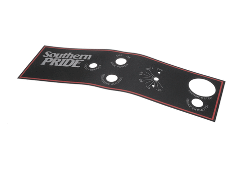 SOUTHERN PRIDE 415020 CONTROL PANEL OVERLAY