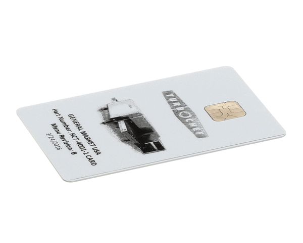 TURBOCHEF PARTS Turbochef HCT-4001-1 CARD Menu Card Prgmd Conveyors Gen Mkt - SKU TBCHCT-4001-1