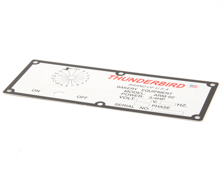 THUNDERBIRD PARTS Thunderbird ARM-02-179 Switch Plate - SKU THNARM-02-179