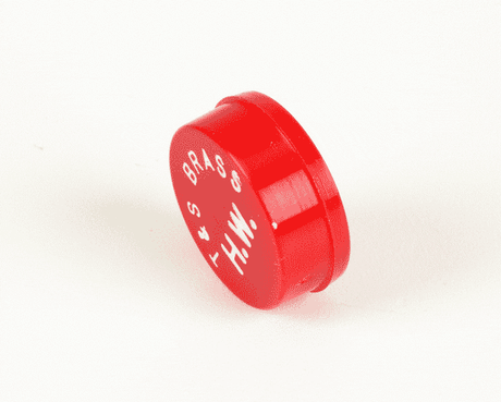 T&amp;S BRASS PARTS T&amp;S Brass 001194-45 Snap-In Index Button Red (Hot Water) - SKU TS001194-45