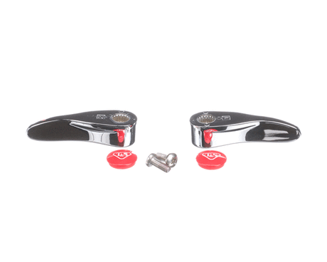 T&amp;S BRASS PARTS T&amp;S Brass 001637-45NS-M2 New-Style Lever Handles Red Indexes (T&amp; - SKU TS001637-45NS-M2