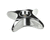 T&S BRASS PARTS T&S Brass 002521-45NS 4-ARM Kitchen Handle Chrome-Plated - SKU TS002521-45NS