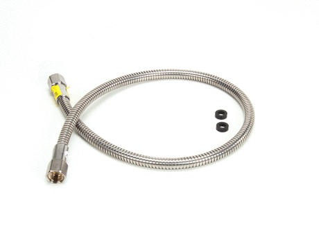 T&amp;S BRASS PARTS T&amp;S Brass 013E-36H Flexible Stainless Steel Hose 36 Length - SKU TS013E-36H