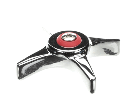T&amp;S BRASS PARTS T&amp;S Brass 175FH 4-ARM Kitchen Handle W/ Hot Button &amp; Scr - SKU TS175FH