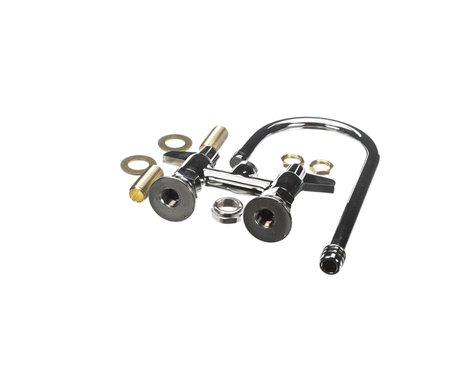 T&amp;S BRASS PARTS T&amp;S Brass 5F-4DLS05 4 Deck Mount Faucet 5-1/2 Swivel Goosen - SKU TS5F-4DLS05